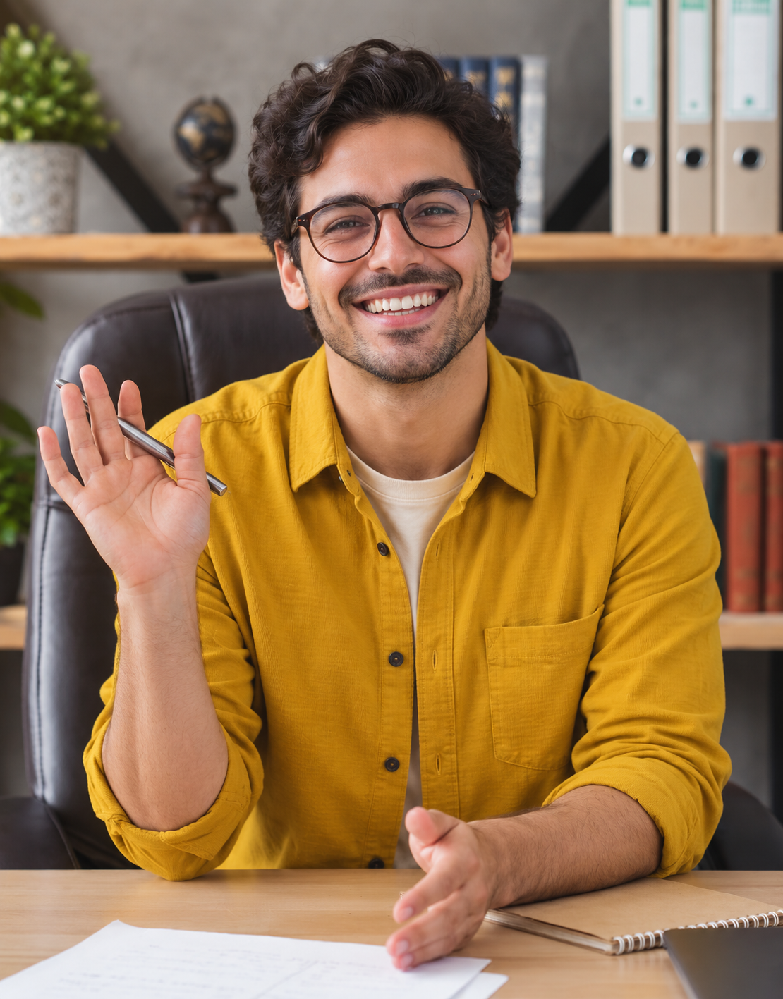 Online teacher greeting students during a lesson